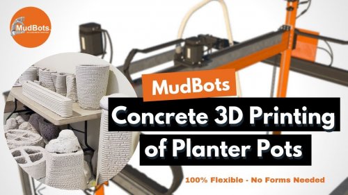 3D Concrete Printer in Action | MudBots 3D Concrete Printing
