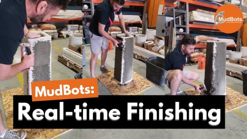 Real-time Finishing with MudBots 3D Concrete Printer
