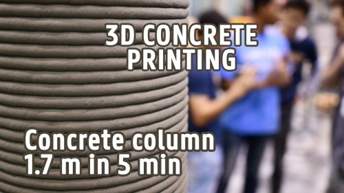 3D printed concrete column in 5 min