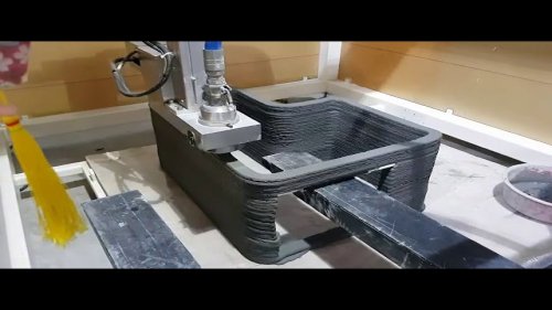 Overhanging Geopolymer 3D concrete printing